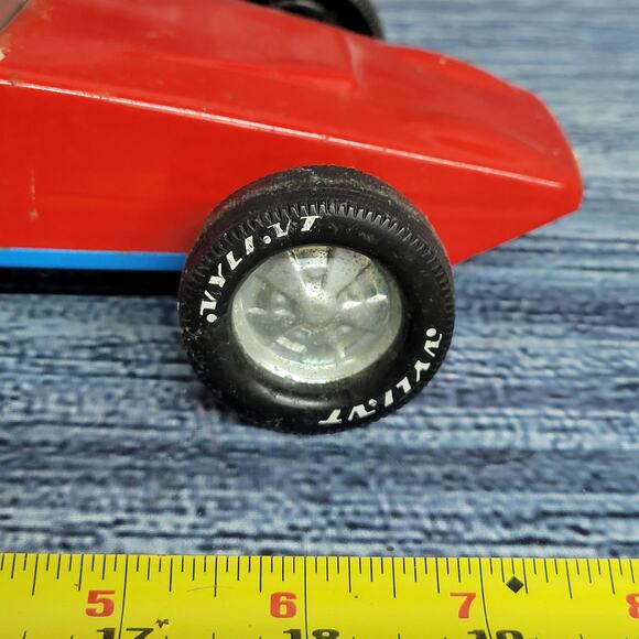 Vintage Nylint Grand Prix Special pressed steel Coupe race car red, white, blue - Picture 4 of 14